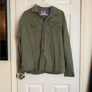 Wrangler Green Lightweight Shirt Jacket